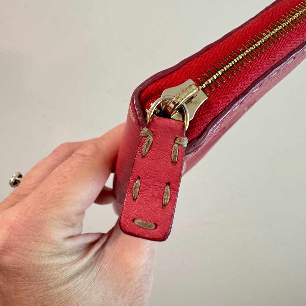 Fendi Selleria Roma Pink Pebbled Leather Zip Around Wallet Horse Logo CA1739947 - Picture 4 of 8